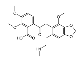 Benzoic acid, 2,3-dimethoxy-6-[2-[4-methoxy-6-[2-(methylamino)ethyl]-1,3-benzodioxol-5-yl]acetyl]- 结构式