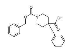 1-((苄氧基)羰基)-4-苯基哌啶-4-羧酸 结构式