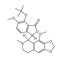 1(3H)-Isobenzofuranone, 7-(1,1-dimethylethoxy)-6-methoxy-3-(5,6,7,8-tetrahydro-4-methoxy-6-methyl-1,3-dioxolo[4,5-g]isoquinolin-5-yl)-, [S-(R*,S*)]- (9CI) 结构式