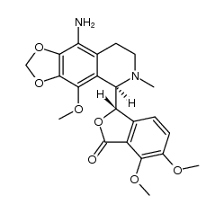 (3S)-3-[(5R)-9-amino-4-methoxy-6-methyl-7,8-dihydro-5H-[1,3]dioxolo[4,5-g]isoquinolin-5-yl]-6,7-dimethoxy-3H-2-benzofuran-1-one 结构式
