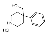 4-Piperidinemethanol, 4-phenyl-, hydrochloride (1:1) 结构式