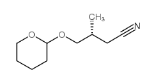 (3R)-3-甲基-4-[(四氢-2H-吡喃-2-基)氧基]-丁腈 结构式