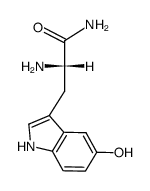 1H-Indole-3-propanamide, α-amino-5-hydroxy-, (αS)- 结构式