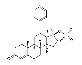 Androst-4-en-3-one, 17-methyl-17-(sulfooxy)-, (17β)-, compd. with pyridine (1:1) (9CI) 结构式
