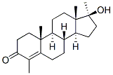 17β-羟基-4,17-二甲基雄甾-4-烯-3-酮 结构式