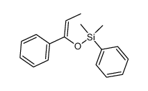 Benzene, [dimethyl[[(1Z)-1-phenyl-1-propen-1-yl]oxy]silyl]- 结构式