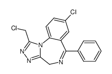 8-氯-1-(氯甲基)-6-苯基-4H-[1,2,4]三唑并[4,3-a][1,4]苯并二氮杂卓 结构式