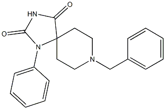 8-Benzyl-1-phenyl-1,3,8-triazaspiro[4.5]decane-2,4-dione 结构式