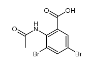 2-乙酰氨基-3,5-二溴苯甲酸 结构式