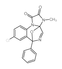8-Chloro-3a, 6-epoxy-1,2,3a, 6-tetrahydro-3-methyl-6-phenyl-3H-imidazo [1, 2-a][1,4]benzodiazepine-1,2-dione 结构式