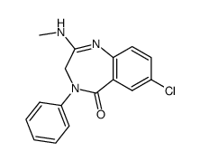5H-1,4-Benzodiazepin-5-one, 7-chloro-3,4-dihydro-2-(methylamino)-4-phenyl- 结构式