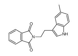 2-[2-(5-甲基-1H-吲哚-3-基)乙基]异吲哚-1,3-二酮 结构式
