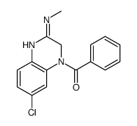1-苯甲酰基-7-氯-1,2-二氢-3-甲氨基喹喔啉 结构式