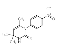 2(1H)-Pyrimidinethione,3,4-dihydro-4,4,6-trimethyl-1-(4-nitrophenyl)- 结构式