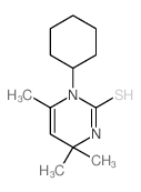 1-环己基-3,4-二氢-4,4,6-三甲基-2(1H)-嘧啶硫酮 结构式
