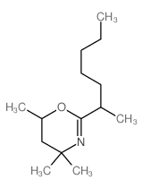 5,6-二氢-4,4,6-三甲基-2-(1-甲基己基)-4H-1,3-恶嗪 结构式