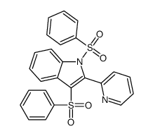 1H-Indole, 1,3-bis(phenylsulfonyl)-2-(2-pyridinyl)- 结构式