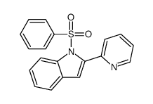 1-(苯磺酰基)-2-(2-吡啶基)吲哚 结构式