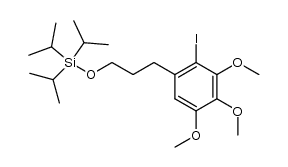 Benzene, 2-iodo-3,4,5-trimethoxy-1-[3-[[tris(1-methylethyl)silyl]oxy]propyl]- 结构式
