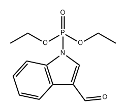 3-甲酰基-1H-吲哚-1-基膦酸二乙酯 结构式
