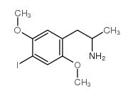 4-碘-2,5-二甲氧基-α-甲基苯甲胺 结构式