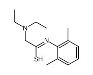 2-(二乙氨基)-N-(2,6-二甲基苯基)硫代乙酰胺 结构式