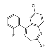 7-氯-5-(2-氟苯基)-2,3-二氢-1H-1,4-苯并二氮卓-2-硫酮 结构式