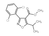 3-(2,6-二氯苯基)-5-异丙基异恶唑-4-甲酸甲酯 结构式