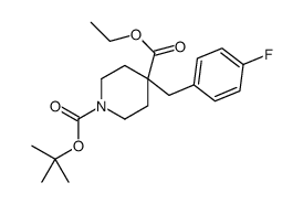 N-Boc-4-(4-氟苄基)哌啶-4-羧酸乙酯 结构式