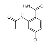 2-乙酰氨基-4-氯苯甲酰胺 结构式