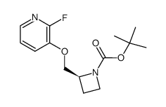 1-Azetidinecarboxylic acid, 2-[[(2-fluoro-3-pyridinyl)oxy]methyl]-, 1,1-dimethylethyl ester, (2S)- 结构式