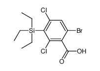 6-溴-2,4-二氯-3-(三乙基硅基)苯甲酸 结构式