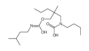 Carbamic acid, isopentyl-, 2-(hydroxymethyl)-2-methylpentyl ester butylcarbamate (ester) (8CI) 结构式