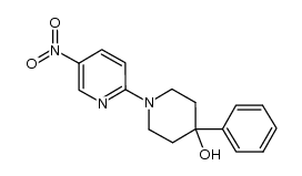 1-(5-硝基-2-吡啶基)-4-苯基-4-哌啶醇 结构式