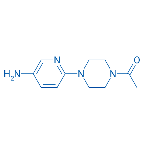 6-(4-乙酰基哌嗪-1-基)吡啶-3-胺 结构式