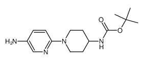 叔丁基1-(5-氨基吡啶-2-基)哌啶-4-基氨基甲酸酯 结构式