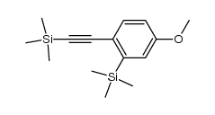 4-甲氧基-2-(三甲基硅基)-1-[2-(三甲基硅基)乙炔基]苯 结构式