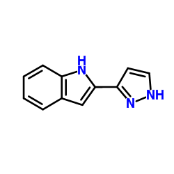 1H-Indole, 2-(1H-pyrazol-3-yl)- 结构式
