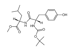 L-Leucine, N-[(1,1-dimethylethoxy)carbonyl]-L-tyrosyl-, methyl ester 结构式