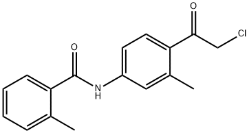 N-[4-(2-氯乙酰基)-3-甲基苯基]-2-甲基苯甲酰胺 结构式