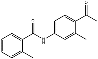 N-(4-乙酰基-3-甲基苯基)-2-甲基苯甲酰胺 结构式