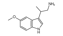 5-甲氧基-β-甲基-1H-吲哚-3-乙胺 结构式