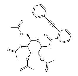 β-D-Galactopyranose, 2,3,4,6-tetraacetate 1-[2-(2-phenylethynyl)benzoate] 结构式