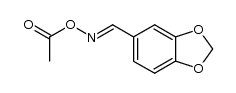 1,3-苯并二氧杂环戊烯-5-甲醛 O-乙酰肟 结构式