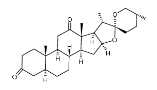 (5α,25R)-螺甾烷-3,12-二酮 结构式