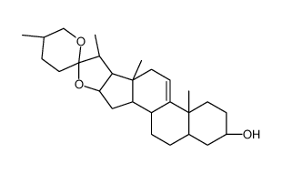 (3β,5α,25R)-3-羟基螺甾-9(11)-烯 结构式