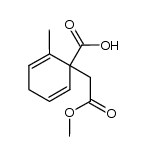 1-羧基-2-甲基-2,5-环己二烯-1-乙酸 1-甲酯 结构式