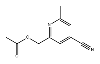 2-乙酰氧甲基-6-甲基-4-吡啶甲腈 结构式