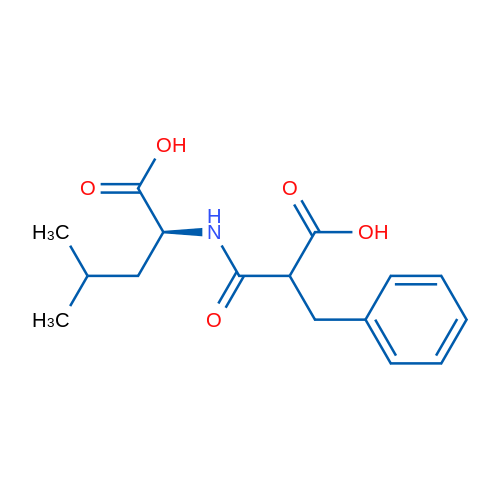 N-(2-羧基-3-苯基丙酰基)-L-亮氨酸 结构式
