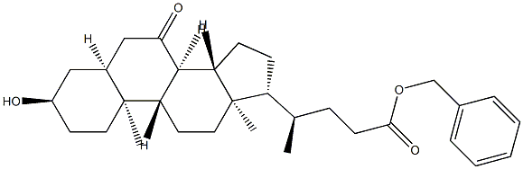 (3α,5β)-3-羟基-7-氧代胆烷-24-酸苄酯 结构式